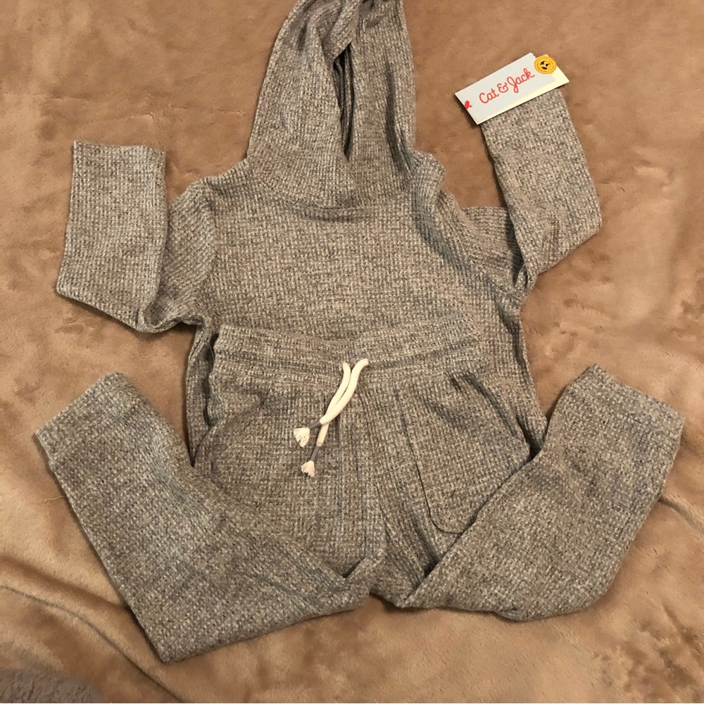NWT Cat&Jack Matching Set Hoodie and Pants Girls Size 2T Functional Drawstring - Picture 2 of 8